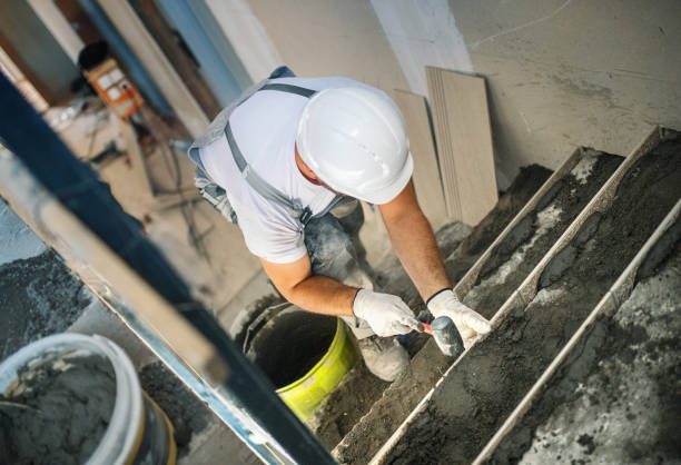 Concrete walkway installation